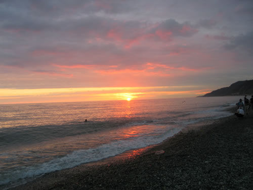 Закат на море — фото: Лоо, маленький Сочи